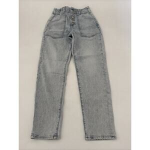 Veronica Beard Arya Straight High Rise Jeans Women's 24 Light Wash Button Fly